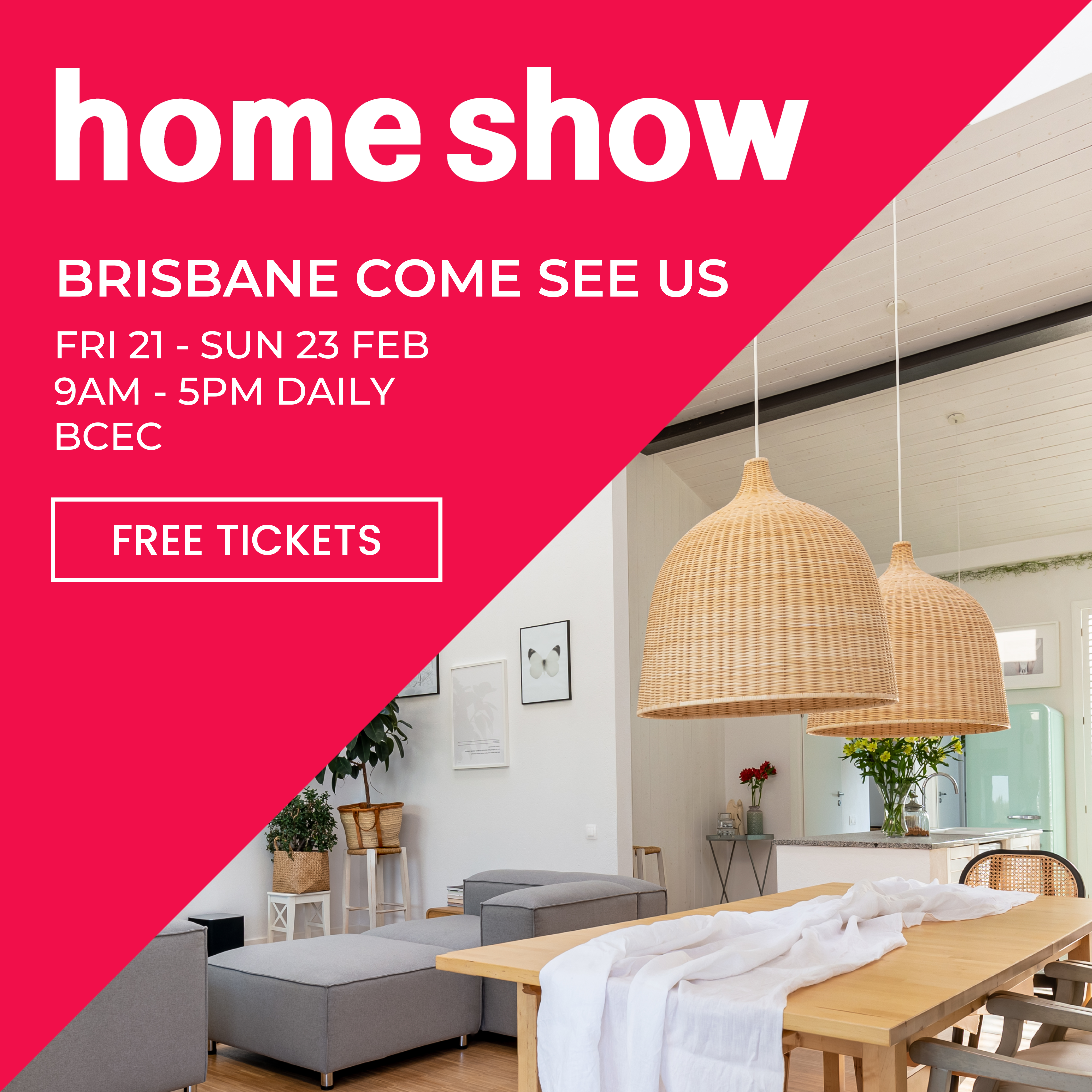 homeshow 2025 banner free tickets